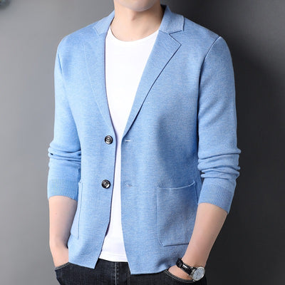 Suéter Blazer de Punto Lana Hombre Estilo Coreano - Image 8