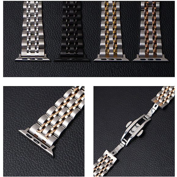 Correa de Acero Inoxidable con Hebilla Mariposa - Seven Beads