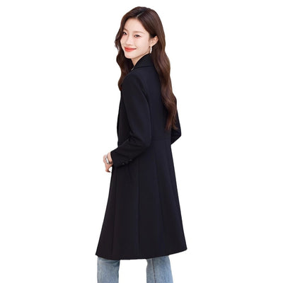 Abrigo Trench Coat Negro para Mujer - Elegancia de Otoño - Image 5