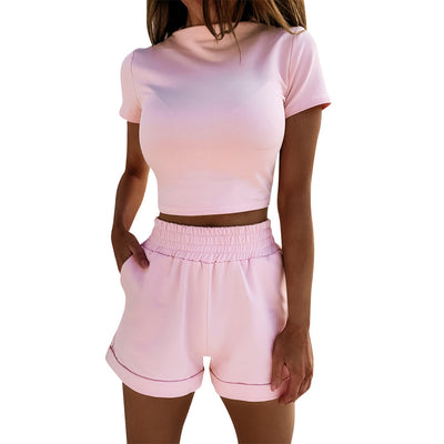 Conjunto Crop Top y Short Cintura Alta - Estilo Casual Moderno - Image 2