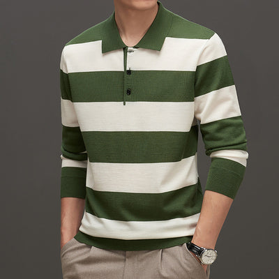 Suéter Ajustado Jacquard de Manga Larga para Hombre - Image 7