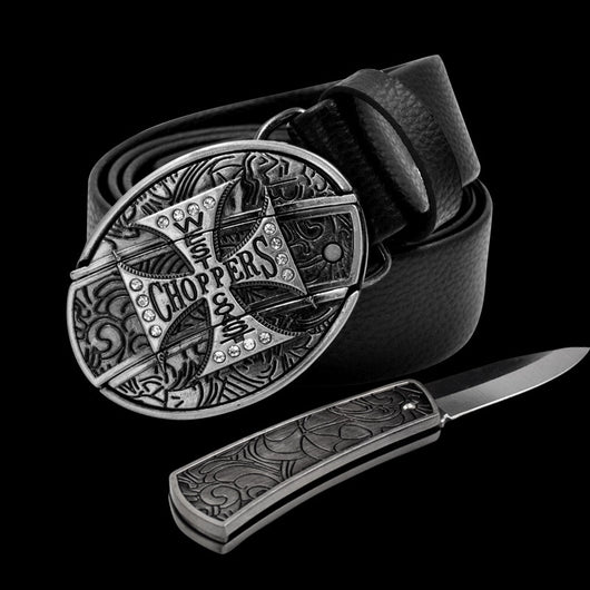 Cinturón de Cuero con Cuchillo Integrado y Hebilla de Seguridad - Image 27