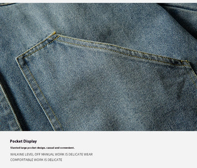 Chaqueta Denim Retro con Bolsillos Múltiples y Solapas en Contraste para Mujer - Image 12