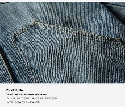 Chaqueta Denim Retro con Bolsillos Múltiples y Solapas en Contraste para Mujer - Image 12