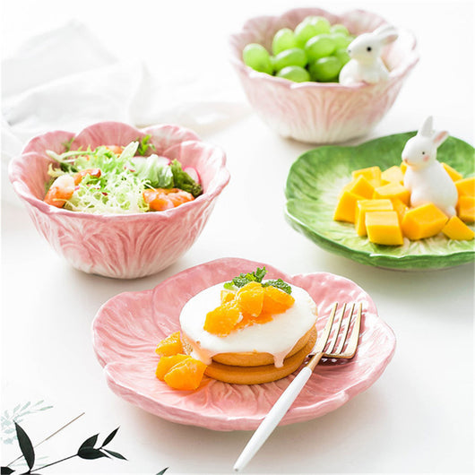 Vajilla Infantil de Cerámica Pintada a Mano con Animales Lindos de Pascua - Platos y Tazones para Ensaladas, Frutas y Postres - Image 7