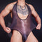 Body Masculino Elegante Cuello Halter en Seda Semitransparente