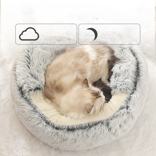 Cama Térmica de Felpa para Gatos - Nido Redondo Envolvente - Image 10