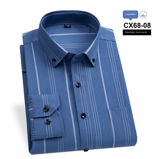 Camisa Oxford Slim Fit a Rayas para Hombre con Bolsillos - Image 28