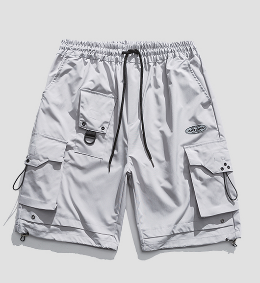 Shorts Casuales Hombre Estilo Coreano Cintura Alta Bolsillos Amplios
