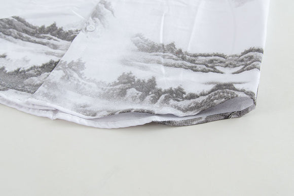 Cuadro Decorativo Paisaje Chino Retro Otoñal