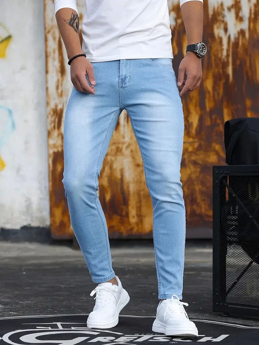 Pantalones Vaqueros Slim Fit Retro con Lavado Vintage y Stretch - Image 20