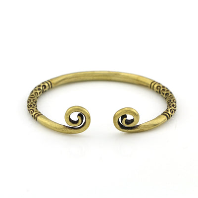 Pulsera Brazalete de Cobre Puro Tejida a Mano con Acabado Bronce Antiguo - Image 2