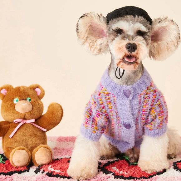 Cardigan Tejido para Perras Otoño e Invierno - Suéter Colorido