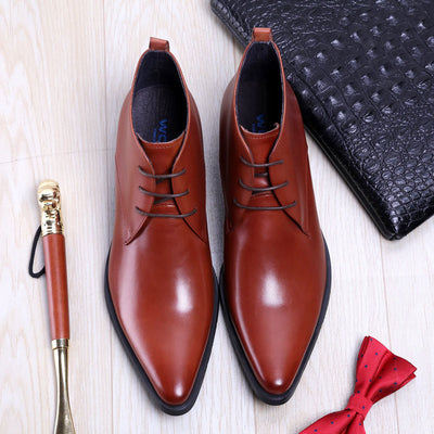 Zapatos Formales de Cuero con Punta Afilada - Estilo Británico Premium - Image 11