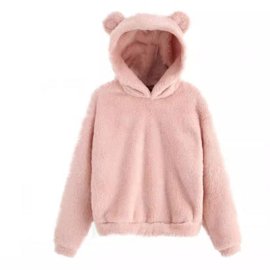 Sudadera Cálida con Capucha de Orejas de Conejo Esponjosas - Image 7