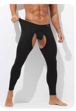 Pantalones Térmicos Ajustados Modal para Hombre - Diseño Abierto Otoño Invierno - Image 6