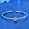 Pulsera Bolsa Moissanita Redonda Plata para Bodas - Joyería Mayorista