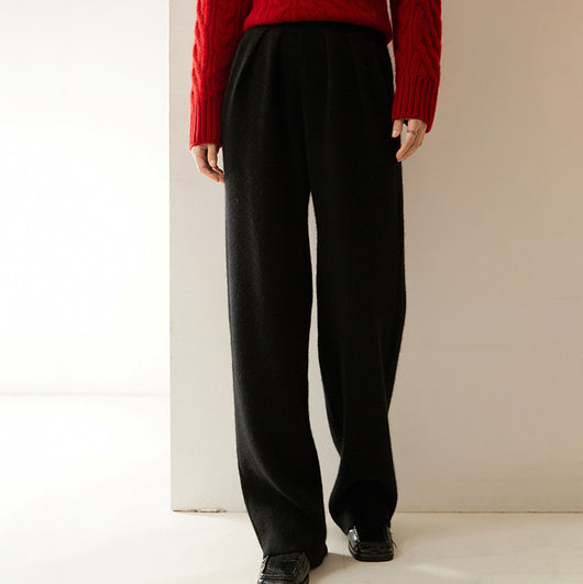 Pantalones Anchos de Cachemira para Mujer Otoño e Invierno - Image 11