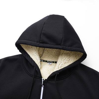 Conjunto de Abrigo Acolchado para Hombre con Sudadera con Capucha y Chaqueta Forrada - Image 4