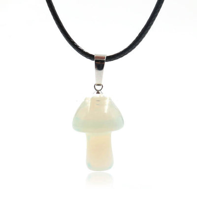 Collar Colgante de Cristal Natural con Forma de Champiñón Mini - Image 7
