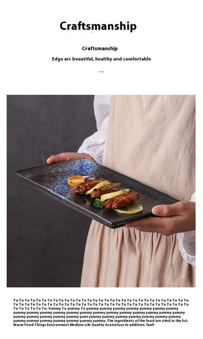 Plato Rectangular de Cerámica Estilo Japonés para Sushi y Presentación - Image 15