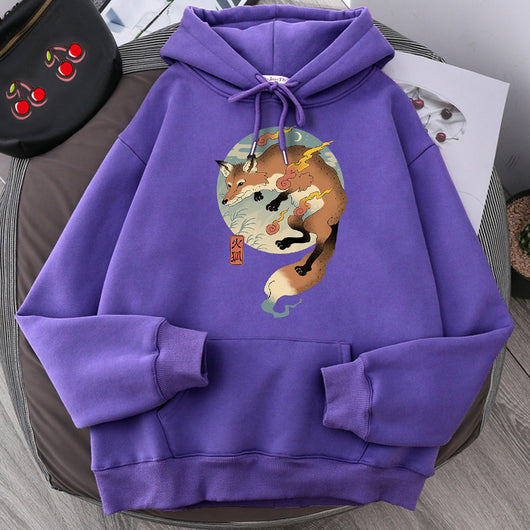 Sudadera Hoodie Estampada de Forro Polar para Hombre - Talla Grande - Image 13