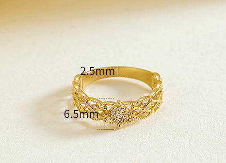 Anillo de Lujo Ligero Jinrege 18K Versión Ancha - Elegancia Sofisticada - Image 6