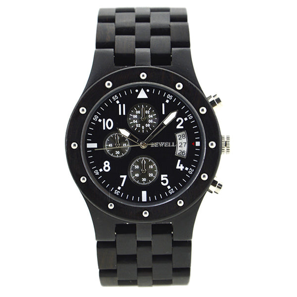 Reloj de Madera para Hombre con Agujas Luminosas - Estilo Moderno y Elegante