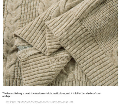 Cardigan de Punto Grueso con Cierre y Patrón Trenzado para Hombre - Image 18