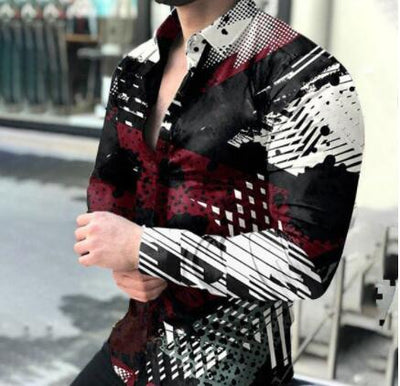 Camisa Casual de Manga Larga con Estampado Digital - Image 9