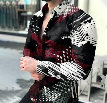 Camisa Casual de Manga Larga con Estampado Digital - Image 9