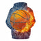 Sudadera Deportiva Infantil 3D Baloncesto Fuego y Agua Unisex