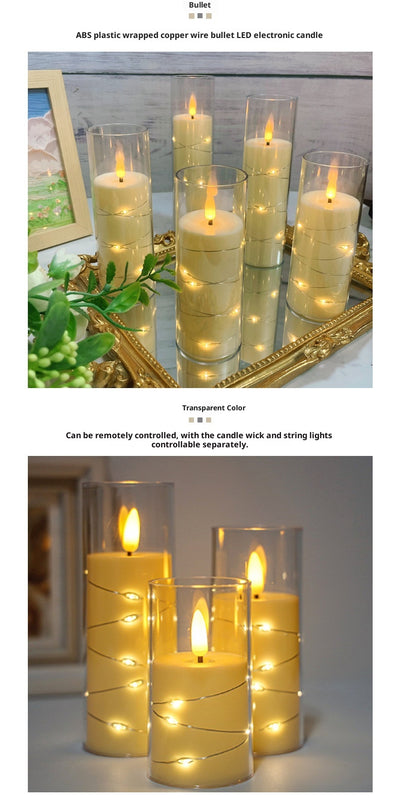 Cadena de Luces LED con Velas Eléctricas para Decoración Navideña y Eventos - Image 11