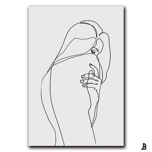 Cuadro Minimalista de Belleza Femenina Abstracto sin Marco - Image 3