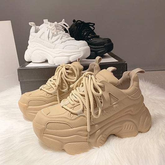 Zapatillas Plataforma Blancas con Tacón Alto - Sneakers Elegantes - Image 13