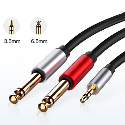 Cable de Audio 3.5mm a Doble 6.35mm para Mezcladora y Amplificador - Image 8