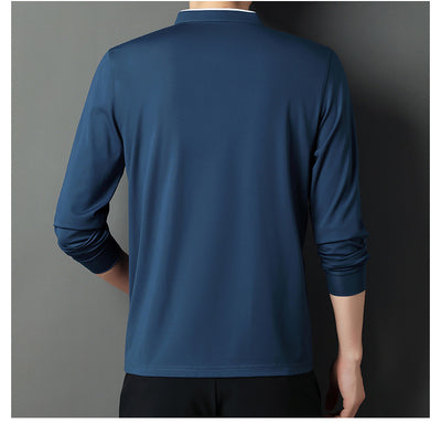 Camiseta Manga Larga Cuello Alto para Hombre Estilo Casual - Image 15