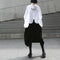 Blusa Blanca Oversize con Bajo Irregular para Mujer