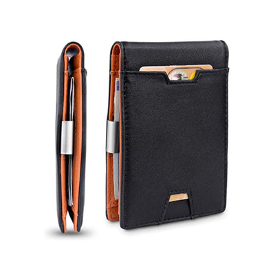 Billetera de Cuero Genuino para Hombre con Fibra de Carbono y Múltiples Compartimentos - Image 10