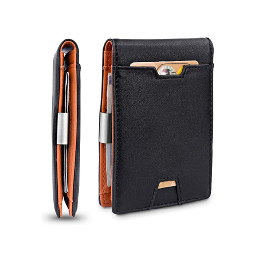 Billetera de Cuero Genuino para Hombre con Fibra de Carbono y Múltiples Compartimentos - Image 10