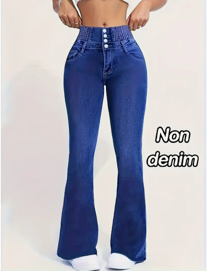 Leggings Acampanados con Estampa Digital y Efecto Denim - Image 9