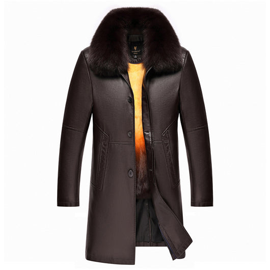Abrigo de Piel Sintética para Hombre Adulto Mayor - Image 9