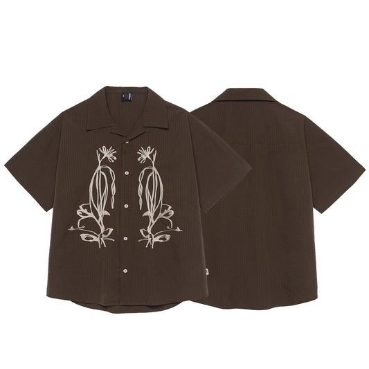 Camisa Tipo Cubana Impermeable de Secado Rápido