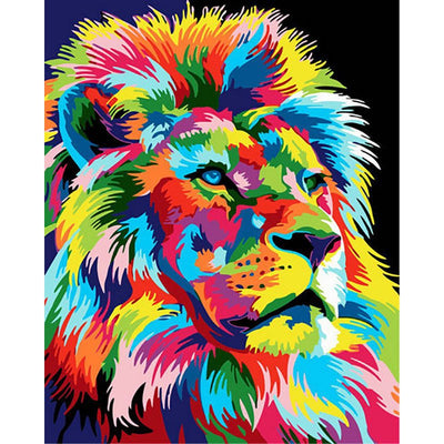 Cuadro León Multicolor 40x50cm - Image 4