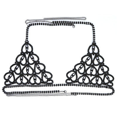 Bikini Sexy con Cadena de Cuerpo y Cristales en Forma de Corazón - Image 26