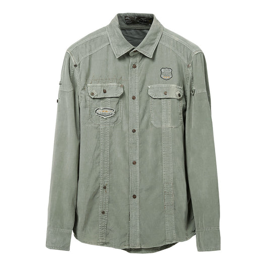 Camisa de Trabajo Talla Grande para Hombre - Algodón Manga Larga Deportiva - Image 4