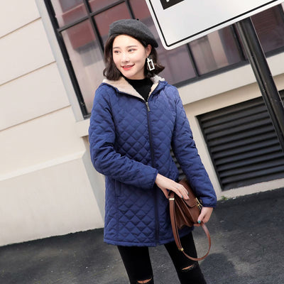 Chaqueta Puffer Acolchada Talla Grande con Forro Polar y Lana de Cordero - Image 35