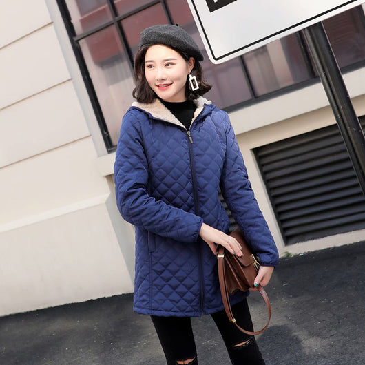 Chaqueta Puffer Acolchada Talla Grande con Forro Polar y Lana de Cordero - Image 35