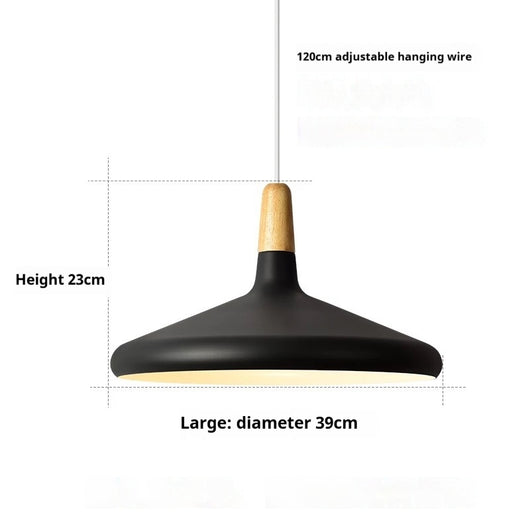 Lámpara Colgante Nórdica de Madera Sólida y Aluminio Diseño Minimalista - Image 18