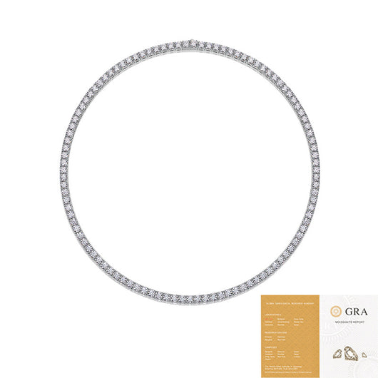 Collar Largo Río de Estrellas en Plata 925 con Moissanita Doble - Image 5